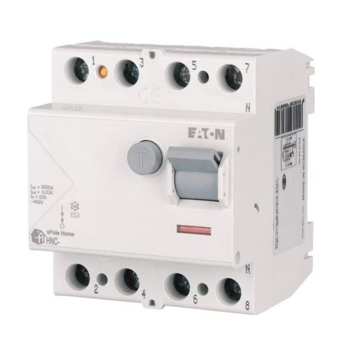 Fehlerstromschutzschalter 4P 25A 6kA 30mA Typ AC HNC-25/4/003 xPole Home 194693 EATON GPV-401-89