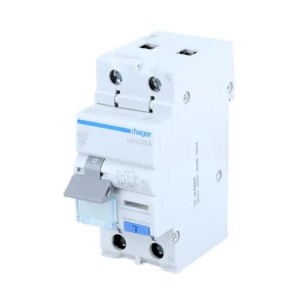 Fehlerstromschutzschalter mit Überstromschutz B 16A 1P+N 6kA 30mA Typ AC ADC916D HAGER