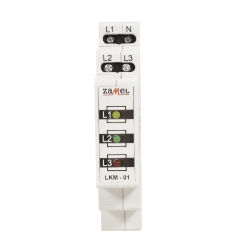 LED-Kontrollleuchte Stromanzeige 230V/400V ROT/GRÜN/GELB TN TYP: LKM-01-40 ZAMEL GPV-401-105