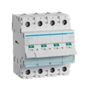 Trennschalter 3-phasig 4P 63A 400V AC SBN463 Hager