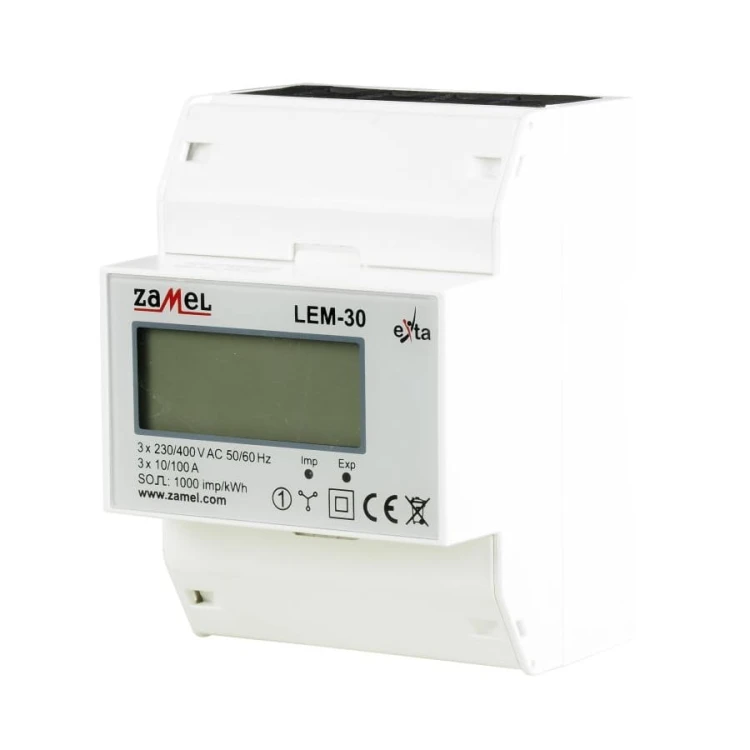 Energiezähler 3-phasig 100A LCD LEM-30 ZAMEL GPV-401-109 (2)