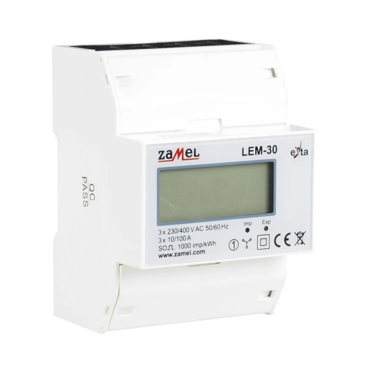 Energiezähler 3-phasig 100A LCD LEM-30 ZAMEL GPV-401-109 (3)