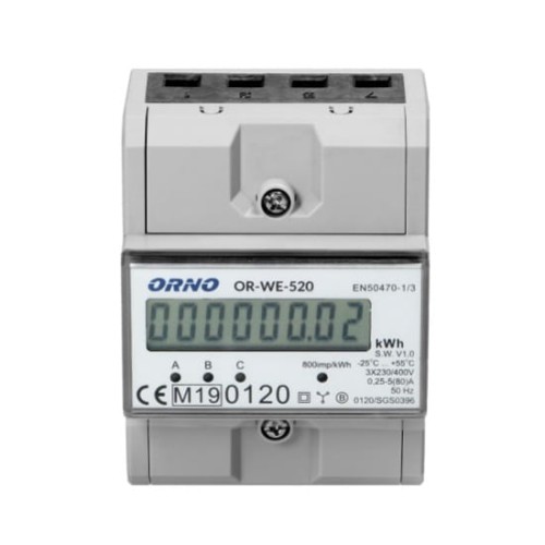 Energiezähler 3-phasig 80A MID OR-WE-520 ORNO GPV-401-114