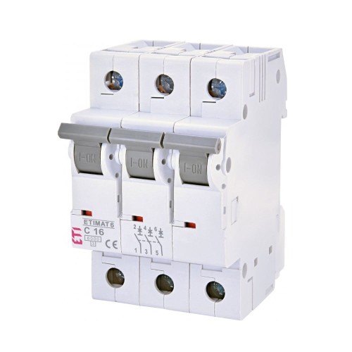 Leitungsschutzschalter C 16A 3P 6kA ETIMAT6 002145516 ETI GPV-401-118