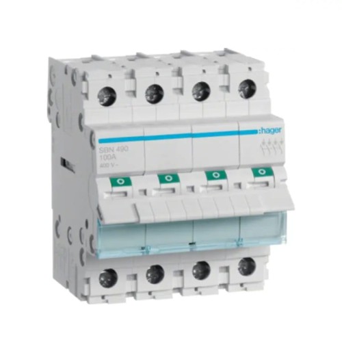 Lasttrennschalter 3-phasig 4P 100A 400V AC SBN490 HAGER GPV-401-120
