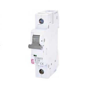 Leitungsschutzschalter B 20A 1P 6kA ETIMAT6 002111517 ETI