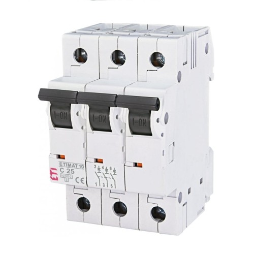 Leitungsschutzschalter C 25A 3P 10kA ETIMAT10 002135718 ETI GPV-401-133