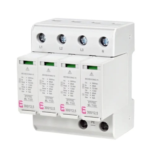 Überspannungsschutz Typ 1+2+3 (B+C+D) 4P 20kA 1,5kV ETITEC ML T123 300/125 4+0 002440667 ETI GPV-401-141