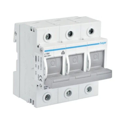 Sicherungs-Trennschalter 3P 63A D02 L73M HAGER GPV-401-151
