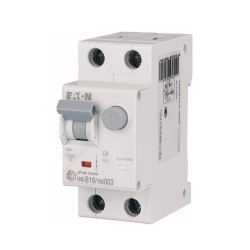 Fehlerstromschutzschalter mit Überstromschutz B 16A 1P+N 6kA 30mA Typ AC HNB-B16/1N/003 xPole Home 195121 EATON GPV-401-175