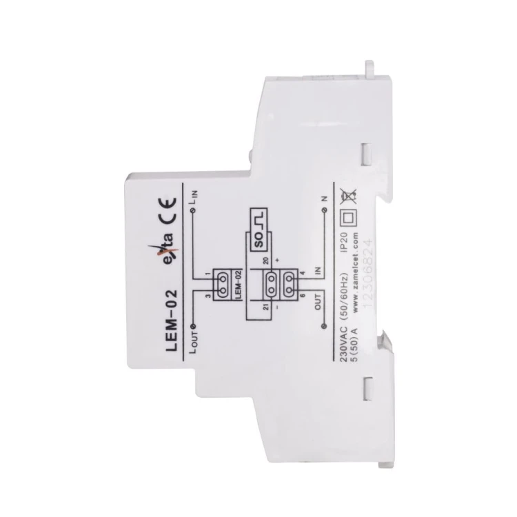 Energiezähler 1-phasig LCD 50 A 1-Modul Typ: LEM-02 ZAMEL GPV-401-184 (4)
