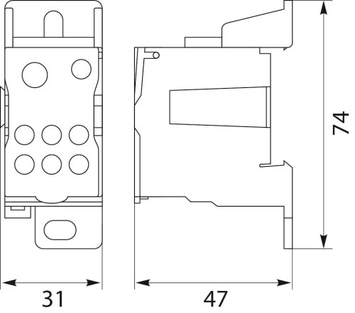 ELEKTRO-PLAST Verteilerblock 1-polig 125A TH35 blau UKK-125 GPV-401-214 (2)