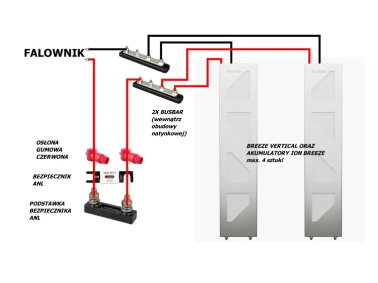BREEZE Vertikaler Ständer für Energiespeicher 51.2V min 2.5 max 10kWh VERTICAL STAND GPV-402-08 (9)