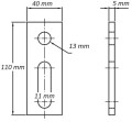 Montageadapter M12 110x40x5 Güte 1.4301 PV-07-06 (2)