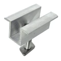 Mittlere Klemmhalterung H25 L50 Roh mit Schraube M8x25 und Einsatz für 35-mm-Paneele PV-04-17