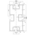 Aluminium Montageprofil 221cm 80x40 für Sechskantschraube 90443 PV-01-35 (2)