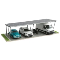 Solarcarport VICA für 4 Fahrzeug Photovoltaik-Parkplatz 2x2 module