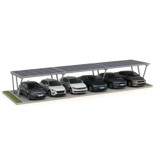 Solarcarport VICA für 6 Fahrzeug Photovoltaik-Parkplatz 3x2 module GPV-105-06 (2)
