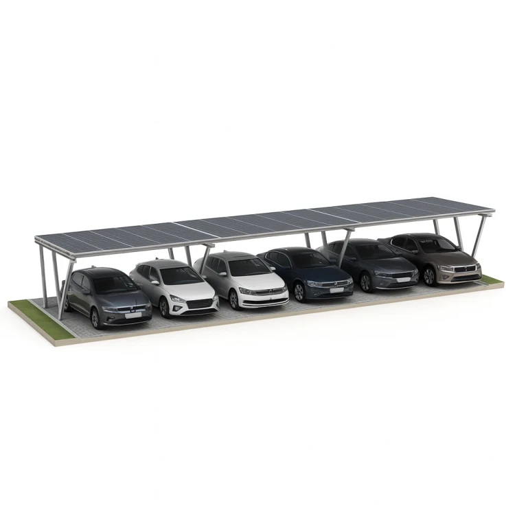 Solarcarport VICA für 6 Fahrzeug Photovoltaik-Parkplatz 3x2 module GPV-105-06 (2)