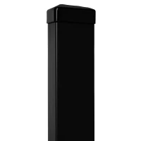 Zaunpfosten 60x40x1,2 mm, Länge 2,4 m, schwarz RAL 9005