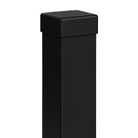 Zaunpfosten 80x80x2 mm, Länge 2,4 m, schwarz