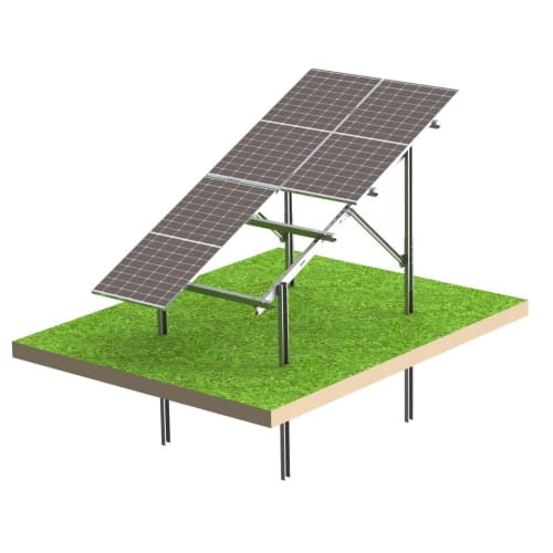 PV-Freiland-Montagesystem Ultra Strong 4 Paneele N2V Bodenstruktur GPV-N2V-US4 (1)