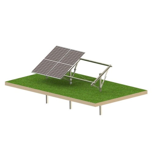 PV-Freiland-Montagesystem Ultra Strong 4 Paneele T1V Bodenstruktur GPV-T1V-US4 (1)