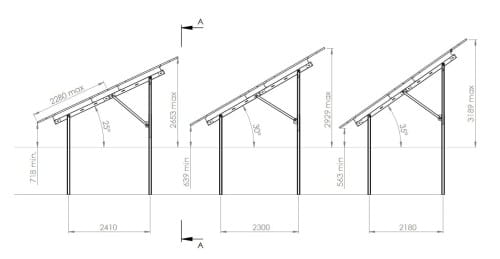 Solar KIT N2V Strong – Boden-PV-Konstruktion für 16 Module GPV-N2V-S16 (4)