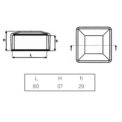Pfostenkappe Abdeckkappe für Zaunpfosten 80x80 anthrazit 000-131 (2)