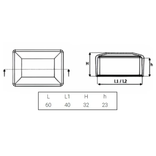 Pfostenkappe Abdeckkappe für Zaunpfosten 40x60 Anthrazit 000-129 (2)