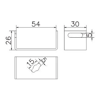 Halterung für Bandstahl B bis 50x4mm galvanisch verzinkter Stahl 000-172 (2)