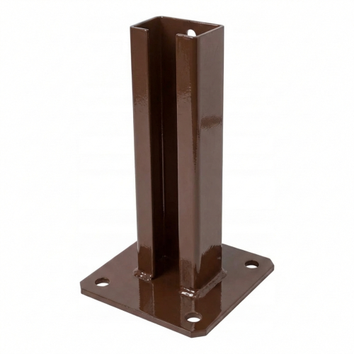 Zaunpfahlfuß 60x40 braun RAL 8017 verzinkt 000-154 (1)