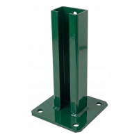Zaunpfostenfuß 60x40 grün RAL 6005 verzinkt