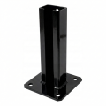 Pfostenfuß für Zaunpfosten 60x40 schwarz RAL 9005 verzinkt 000-153 (1)