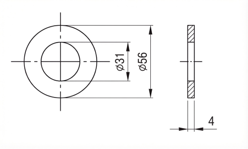Unterlegscheibe M30 DIN 125 A2 140 HV 28- 50 Stück 000-168 (2)