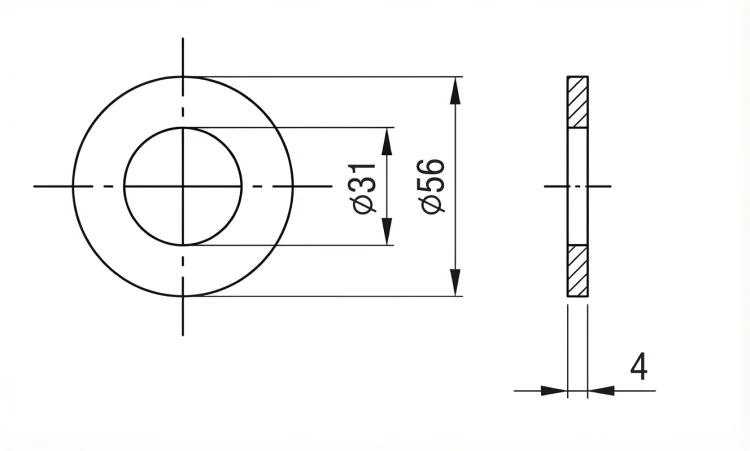 Unterlegscheibe M30 DIN 125 A2 140 HV 28- 50 Stück 000-168 (2)
