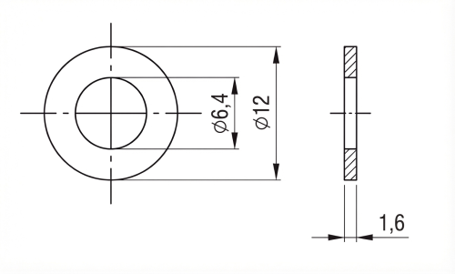 Unterlegscheibe M6 DIN 125 A4 140 HV 6,4 - 1000 Stück 000-174 (2)