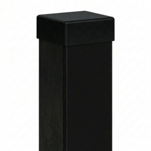 Zaunpfosten 100x100x3 mm, Länge 2,2 m, schwarz RAL 9005