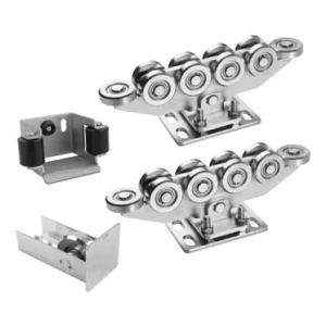 Laufwagen-Paket 80 (10-rollig) + Zubehör KIT für freitragende Schiebetore