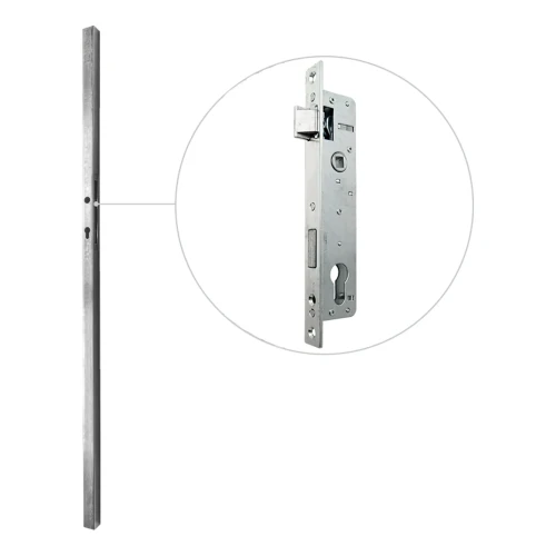 Pfosten 40x40x1,5x1500 mm mit Kassette und Schloss 90/20 000-251 (2)