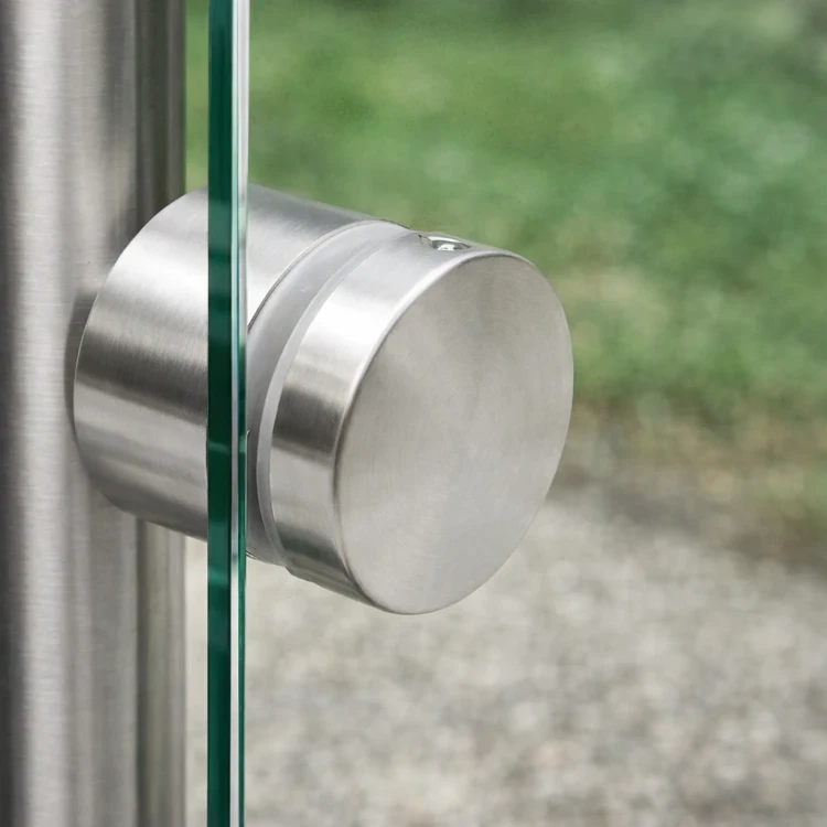 Punkthalter für Glas fi 50/30/M10x45, Glas 8-21,52 mm, AISI 304, flaches System, Satin 000-262 (3)