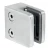 Glashalter 45x45x26 mm, Glas 6-10,76 mm, AISI 304, Flachsystem, Satin 000-260 (1)