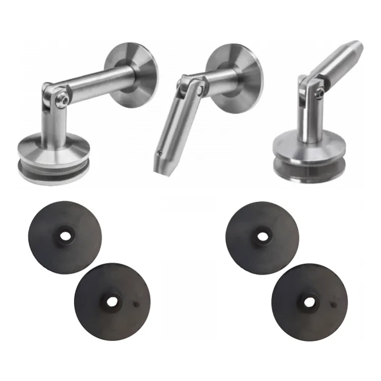 Glasvordach-System M12, 3-teilig, für Zugstange fi 12mm, Glas 8-17,52mm (aisi304, universal, Satin) (10) 000-285 (1)