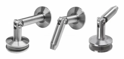 Glasvordach-System M12, 3-teilig, für Zugstange fi 12mm, Glas 8-17,52mm (aisi304, universal, Satin) (10) 000-285 (2)