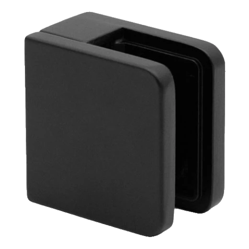 Punkthalter für Glas 45x45x26 mm, schwarz, Glas 6-10,76 mm, Zamak, Flachsystem, lackiert 000-286 (1)