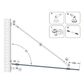 Glasvordach-System M10 3-teiliger Abspanner fi 10 mm Glas 8-17,52 mm AISI 304 Satin 000-261 (5)