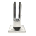 Vertikale Glashalterung Spigot 50x50/100x100 mm Glas 12-17,52 mm AISI 304 Satin 000-291 (1)
