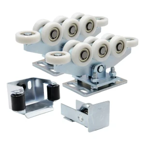Laufwagen-Paket 80 (8-rollig. Nylonrollen) KIT für Schiebtore mit Zubehör