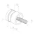 Punkthalter für Glas fi 30/13/M8x40 Glas 6-12 mm AISI 304 flaches System Satin 000-295 (2)