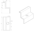 Endklemme H40 Aluminium 6060 Loch M8 Eloxiert PV-03-10 (2)